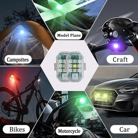 SET DE 2 LUCES ESTROBOSCOPICA LED A CONTROL PARA AUTO MOTO